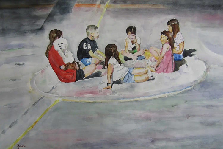 Children's Debate by Zoran Mihajlovic Muza wall art