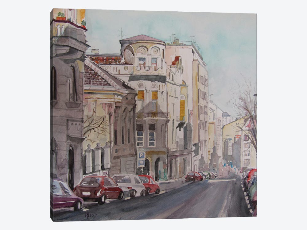 Down The Street by Zoran Mihajlovic Muza 1-piece Canvas Print