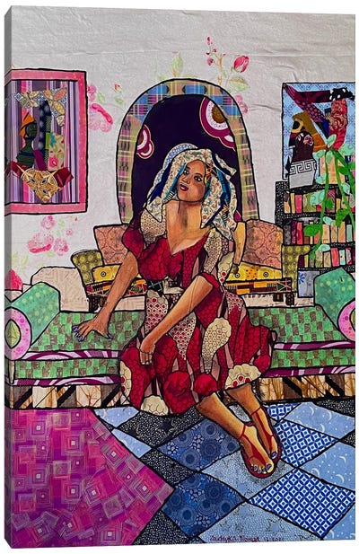 Patio Canvas Art Print - Contemporary Collage