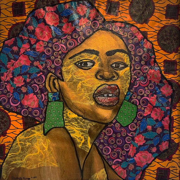 Contemporary Collage: Yellow by Zsudayka Nzinga