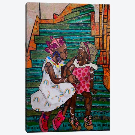 Big Sister Advice Canvas Print #ZNZ2} by Zsudayka Nzinga Canvas Art Print