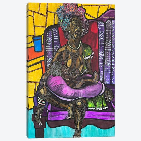 Breastfeeding Canvas Print #ZNZ3} by Zsudayka Nzinga Art Print