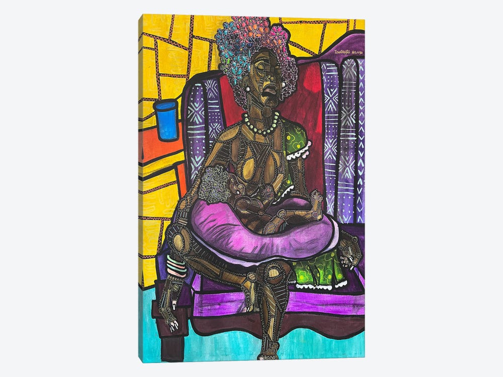 Breastfeeding by Zsudayka Nzinga 1-piece Canvas Art