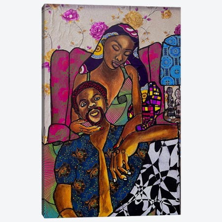 Black Love III Canvas Print #ZNZ4} by Zsudayka Nzinga Canvas Art
