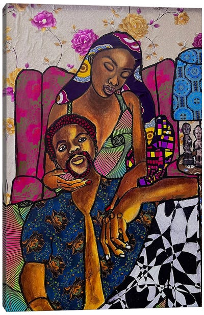 Black Love III Canvas Art Print - Zsudayka Nzinga