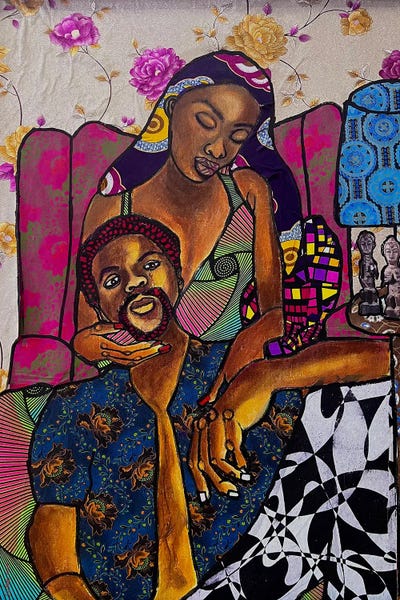 Contemporary Collage: Black Love III by Zsudayka Nzinga