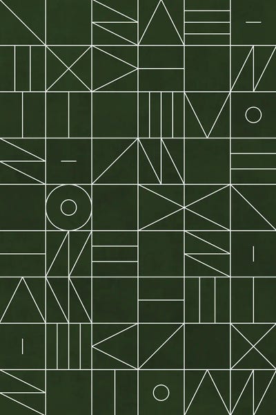 My Favorite Geometric Patterns No.6 - Deep Green