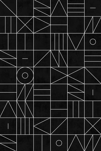 Black & White Patterns: My Favorite Geometric Patterns No.9 - Black by Zoltan Ratko