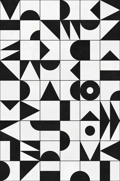 My Favorite Geometric Patterns No.10 - White by Zoltan Ratko framed wall art