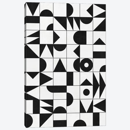 My Favorite Geometric Patterns No.10 - White Canvas Print #ZRA106} by Zoltan Ratko Canvas Art Print