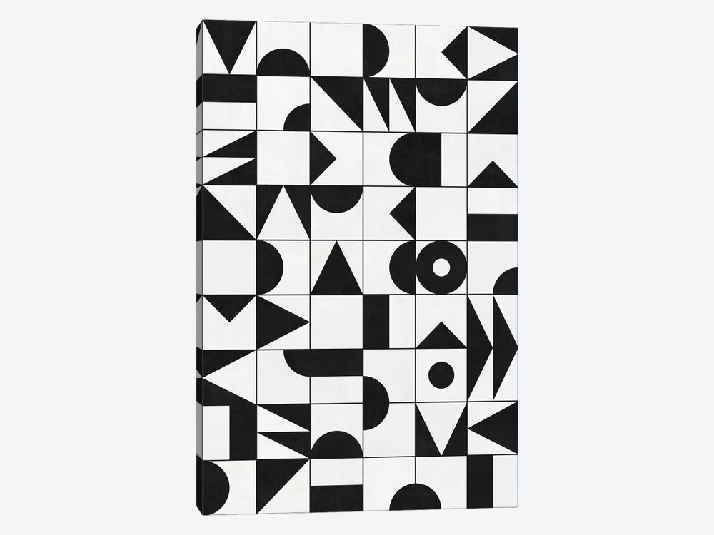 My Favorite Geometric Patterns No.10 - White by Zoltan Ratko 1-piece Canvas Artwork