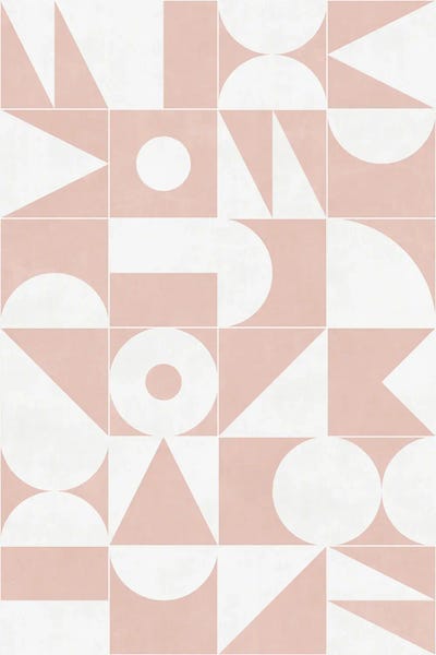 My Favorite Geometric Patterns No.11 - Pale Pink by Zoltan Ratko framed wall art