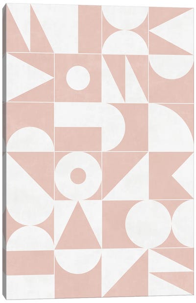 My Favorite Geometric Patterns No.11 - Pale Pink Canvas Art Print - Zoltan Ratko