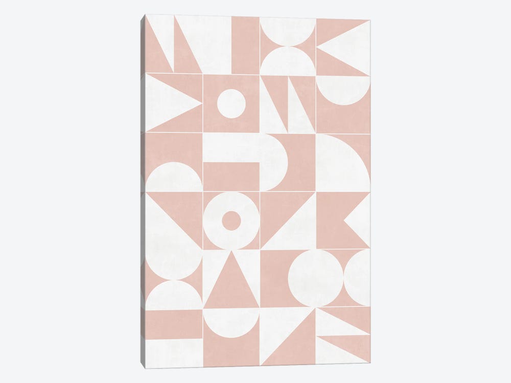 My Favorite Geometric Patterns No.11 - Pale Pink by Zoltan Ratko 1-piece Canvas Art Print