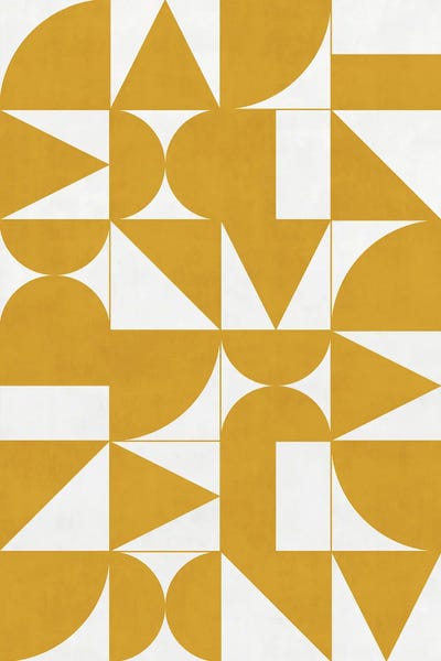 My Favorite Geometric Patterns No.13 - Mustard Yellow by Zoltan Ratko framed wall art