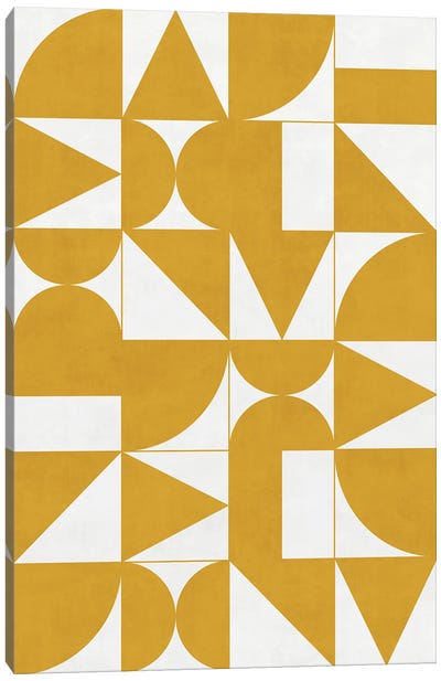 My Favorite Geometric Patterns No.13 - Mustard Yellow Canvas Art Print - Zoltan Ratko