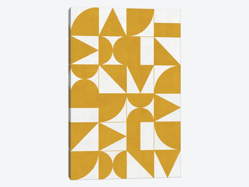 My Favorite Geometric Patterns No.13 - Mustard Yellow by Zoltan Ratko 1-piece Art Print