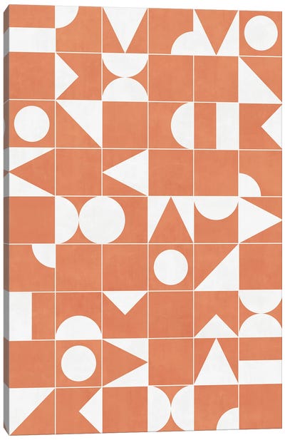 My Favorite Geometric Patterns No.14 - Coral Canvas Art Print - Zoltan Ratko