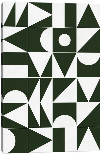 My Favorite Geometric Patterns No.15 - Deep Green Canvas Art Print - Zoltan Ratko