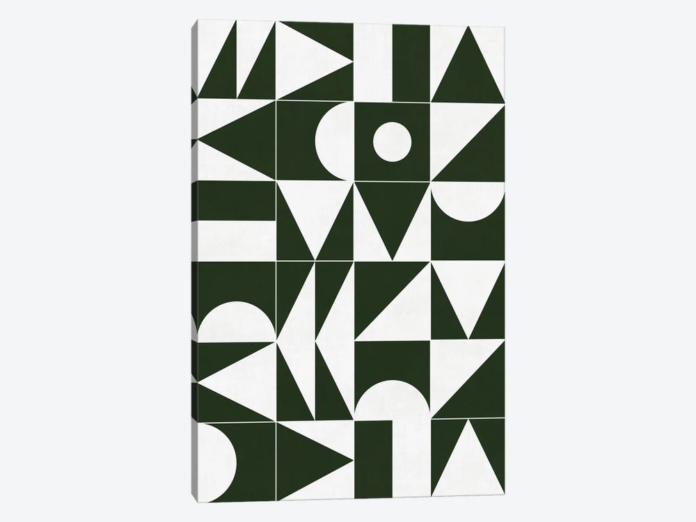 My Favorite Geometric Patterns No.15 - Deep Green by Zoltan Ratko 1-piece Canvas Artwork