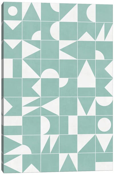 My Favorite Geometric Patterns No.16 - Light Blue Canvas Art Print - Zoltan Ratko