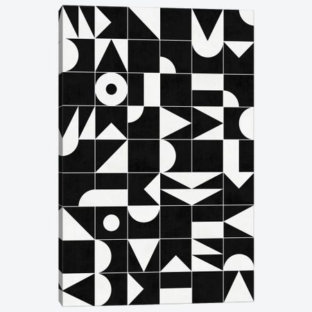 My Favorite Geometric Patterns No.18 - Black Canvas Print #ZRA114} by Zoltan Ratko Canvas Wall Art
