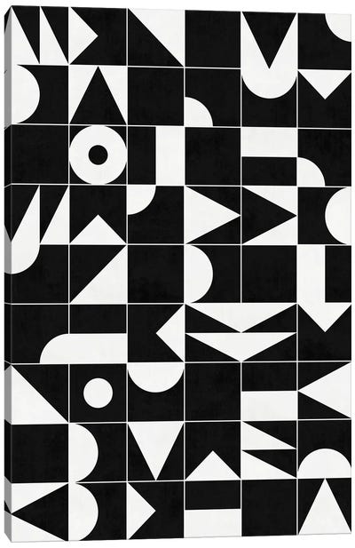My Favorite Geometric Patterns No.18 - Black Canvas Art Print - Zoltan Ratko