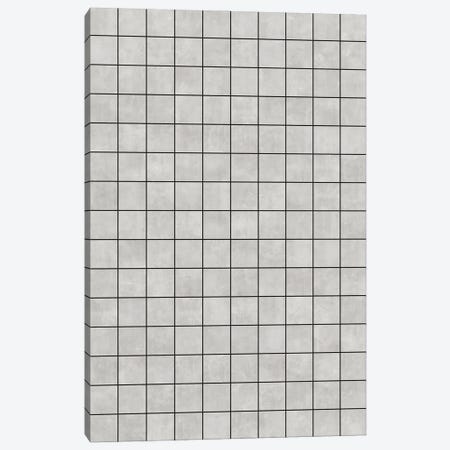 Small Grid Pattern - Grey Canvas Print #ZRA117} by Zoltan Ratko Canvas Artwork