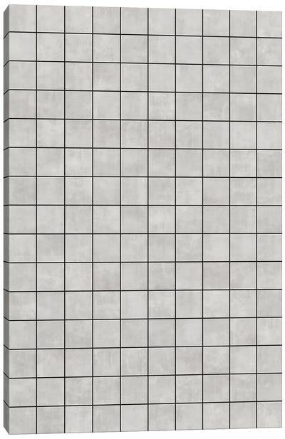Small Grid Pattern - Grey Canvas Art Print - Zoltan Ratko