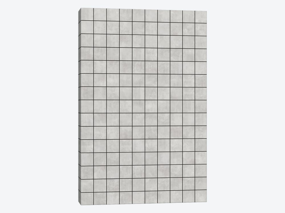 Small Grid Pattern - Grey by Zoltan Ratko 1-piece Canvas Artwork