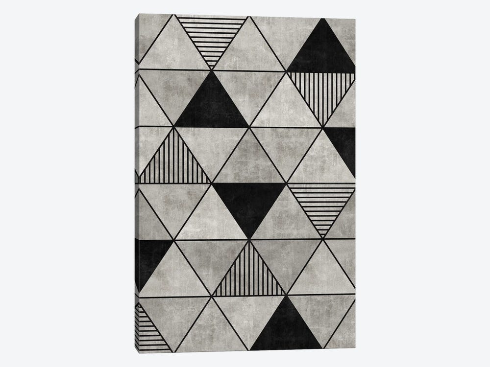 Concrete Triangles 2 by Zoltan Ratko 1-piece Canvas Art Print