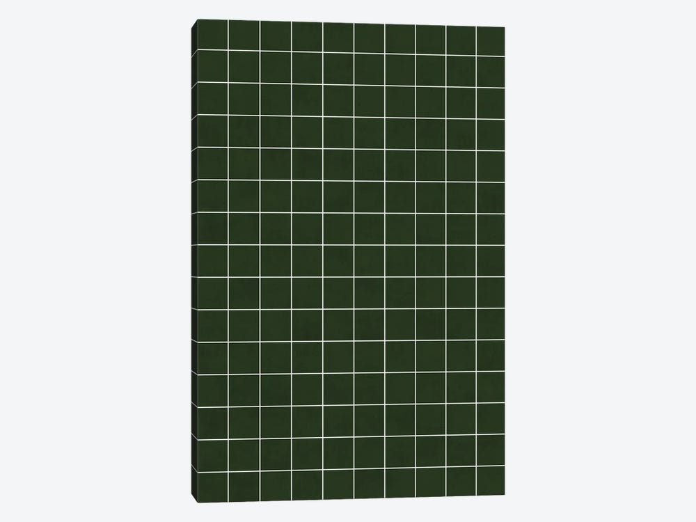 Small Grid Pattern - Deep Green by Zoltan Ratko 1-piece Canvas Art