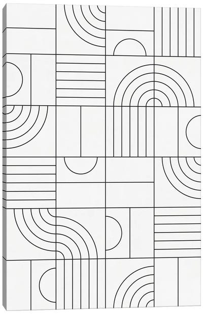 My Favorite Geometric Patterns No.19 - White Canvas Art Print - Zoltan Ratko