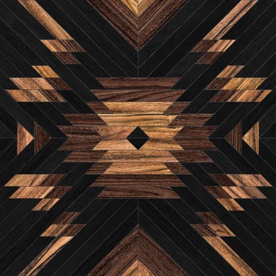 Urban Tribal Pattern No.7 - Aztec - Wood by Zoltan Ratko framed wall art