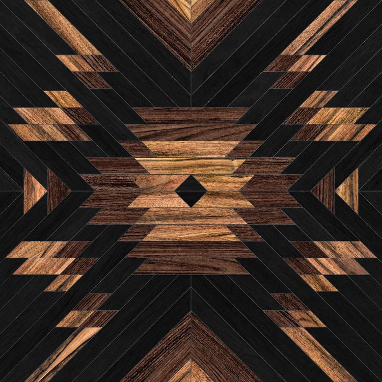 Urban Tribal Pattern No.7 - Aztec - Wood