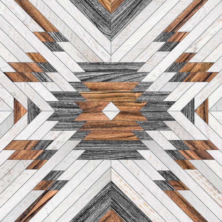 Urban Tribal Pattern No.8 - Aztec - Wood