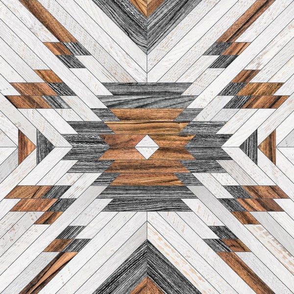 Urban Tribal Pattern No.8 - Aztec - Wood