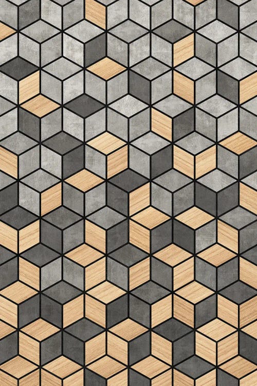 Concrete and Wood Cubes