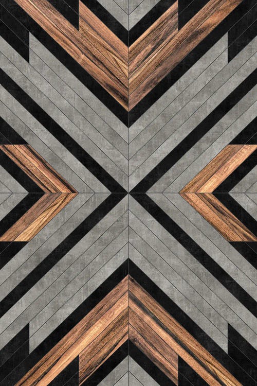 Urban Tribal Pattern No.2 - Concrete and Wood