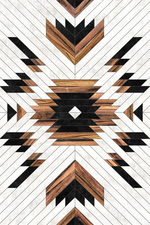 Urban Tribal Pattern No.5 - Aztec - Concrete and Wood by Zoltan Ratko wall art