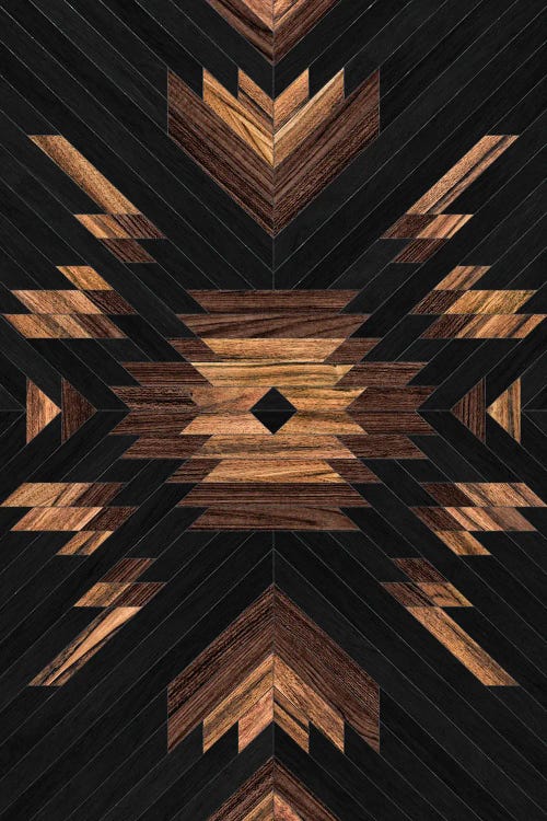 Urban Tribal Pattern No.7 - Aztec - Wood