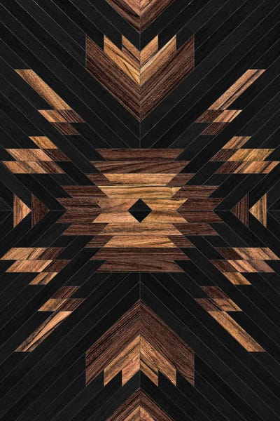 Urban Tribal Pattern No.7 - Aztec - Wood