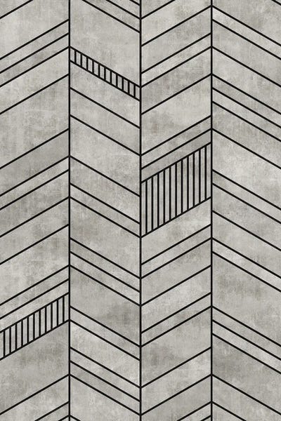 Black & White Patterns: Concrete Chevron by Zoltan Ratko