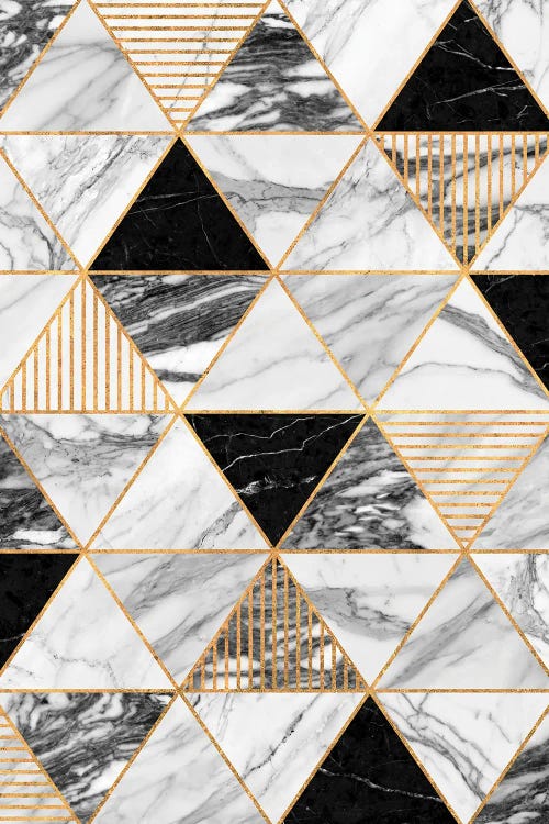 Marble Triangles 2 - Black and White