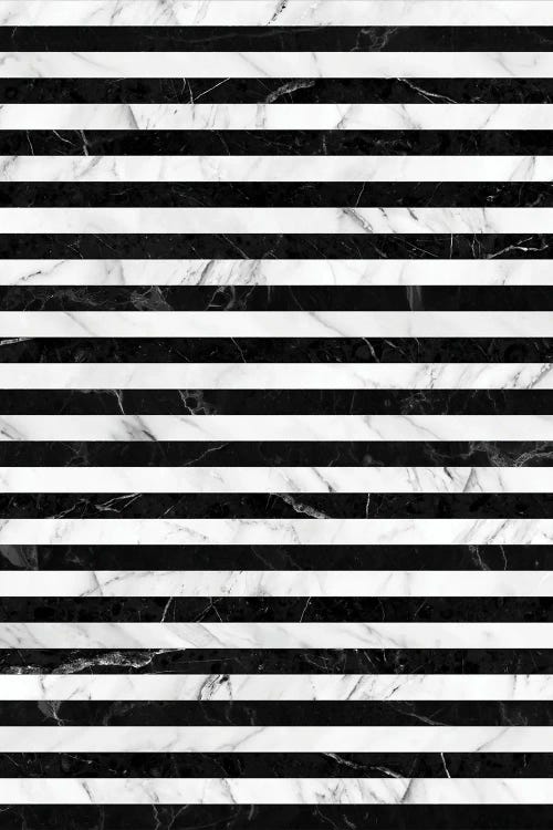 Marble Stripes Pattern - Black and White