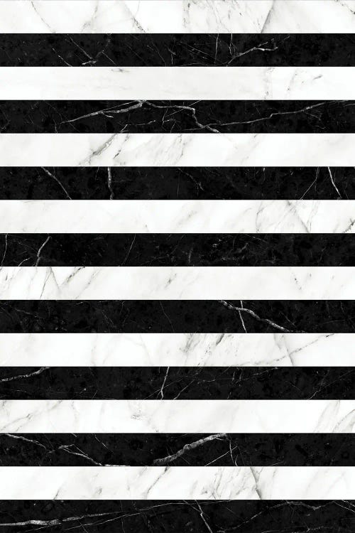 Marble Stripes Pattern 2 - Black and White