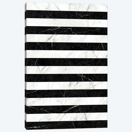 Marble Stripes Pattern 2 - Black and White Canvas Print #ZRA61} by Zoltan Ratko Canvas Art Print