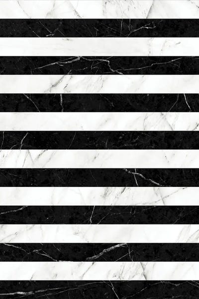 Black & White Patterns: Marble Stripes Pattern 2 - Black and White by Zoltan Ratko