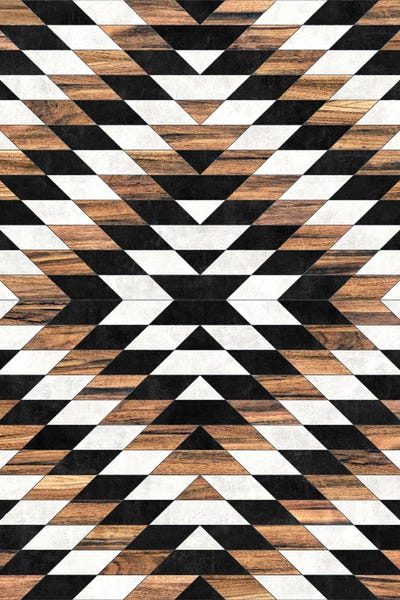 Tribal: Urban Tribal Pattern No.13 - Aztec - Concrete and Wood by Zoltan Ratko