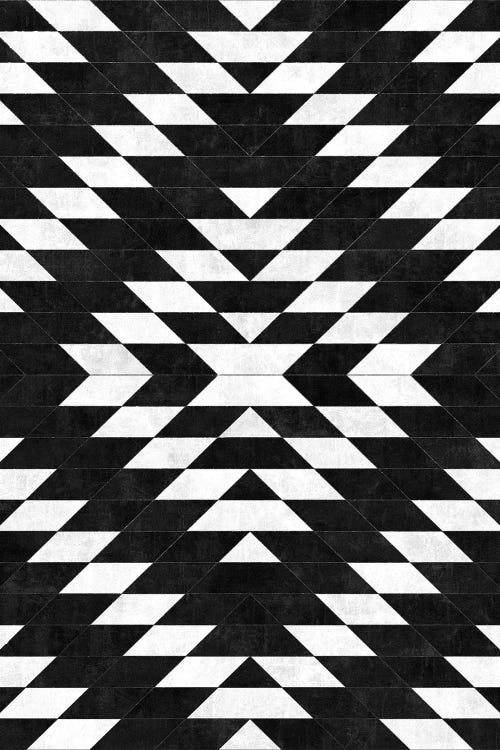 Urban Tribal Pattern No.14 - Aztec - Black Concrete